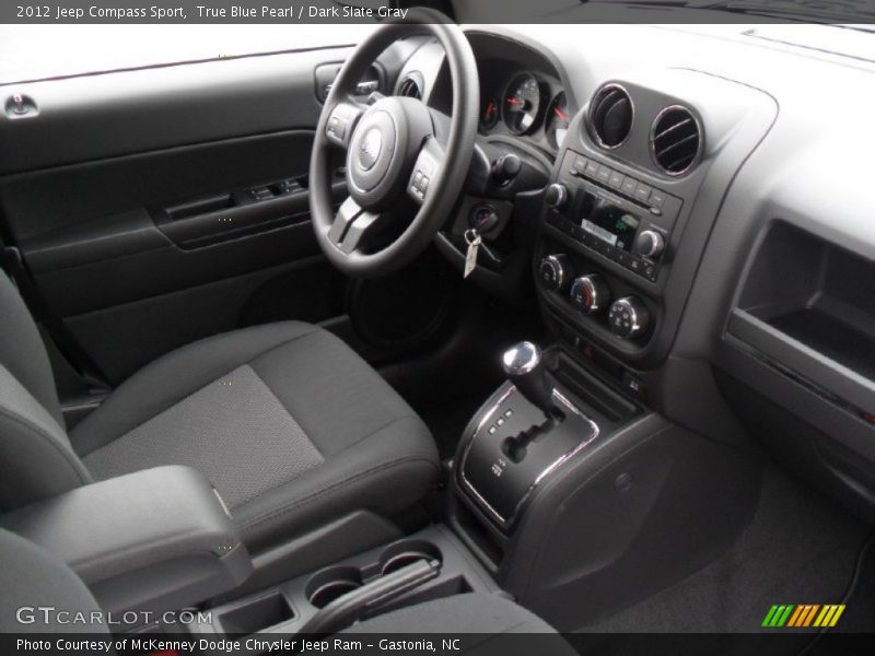 True Blue Pearl / Dark Slate Gray 2012 Jeep Compass Sport