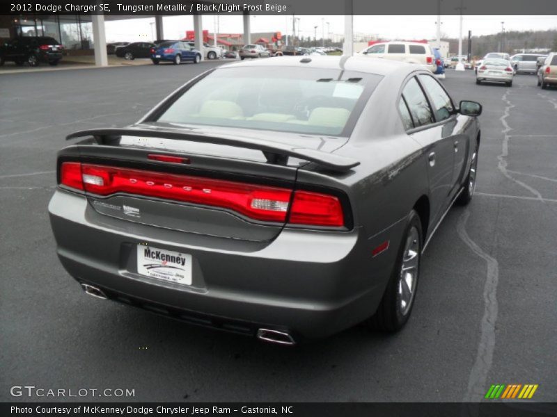 Tungsten Metallic / Black/Light Frost Beige 2012 Dodge Charger SE