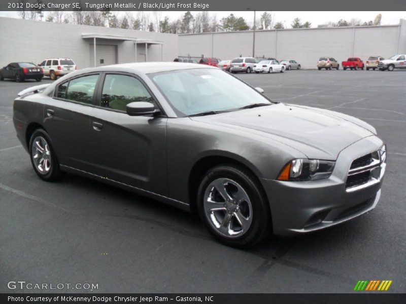 Tungsten Metallic / Black/Light Frost Beige 2012 Dodge Charger SE