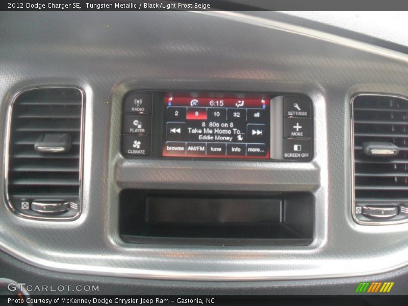 Tungsten Metallic / Black/Light Frost Beige 2012 Dodge Charger SE