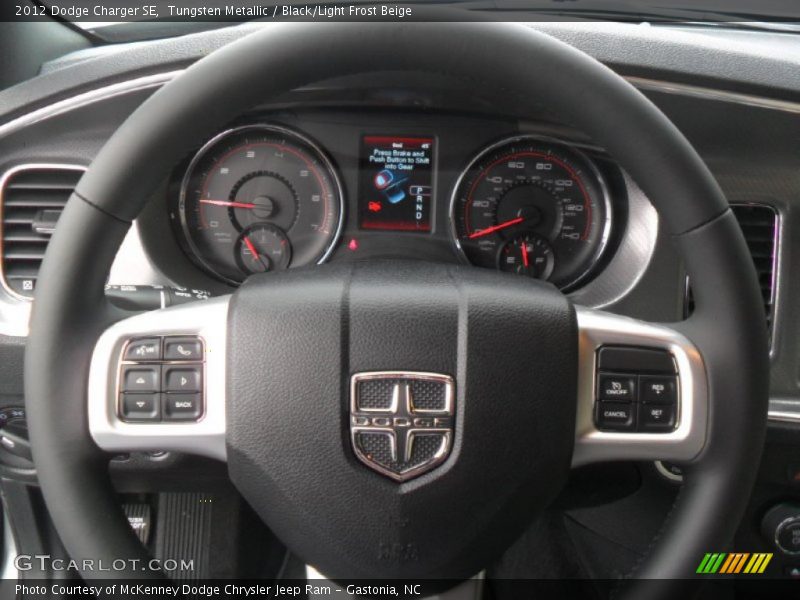 Tungsten Metallic / Black/Light Frost Beige 2012 Dodge Charger SE