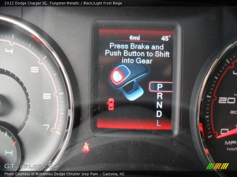 Tungsten Metallic / Black/Light Frost Beige 2012 Dodge Charger SE