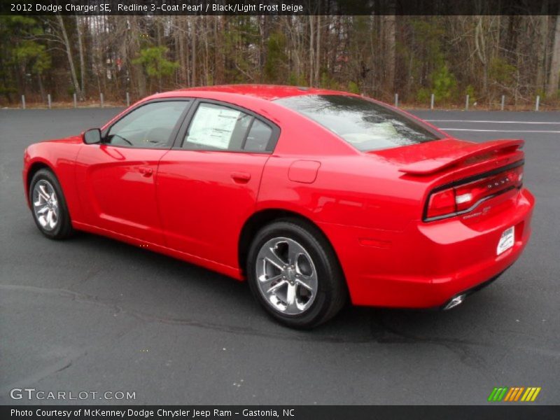 Redline 3-Coat Pearl / Black/Light Frost Beige 2012 Dodge Charger SE