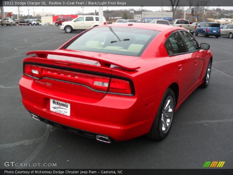 Redline 3-Coat Pearl / Black/Light Frost Beige 2012 Dodge Charger SE