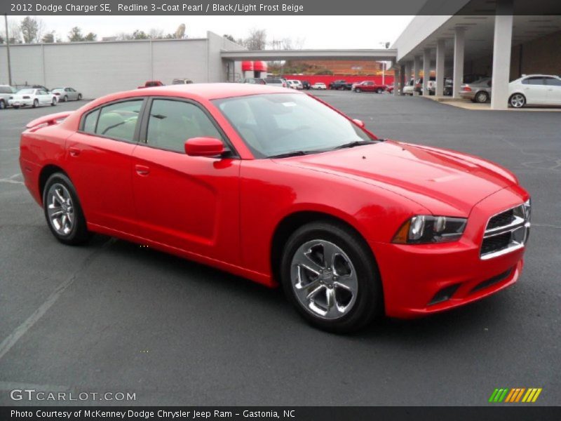 Redline 3-Coat Pearl / Black/Light Frost Beige 2012 Dodge Charger SE