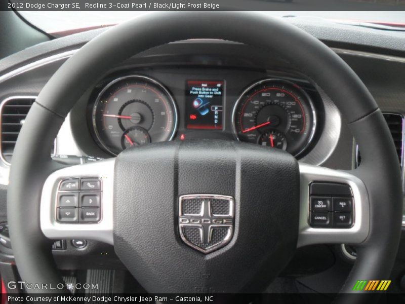 Redline 3-Coat Pearl / Black/Light Frost Beige 2012 Dodge Charger SE