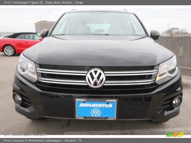 Deep Black Metallic / Beige 2012 Volkswagen Tiguan SE