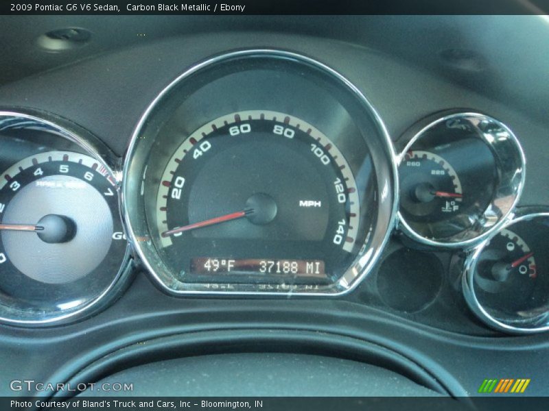 Carbon Black Metallic / Ebony 2009 Pontiac G6 V6 Sedan