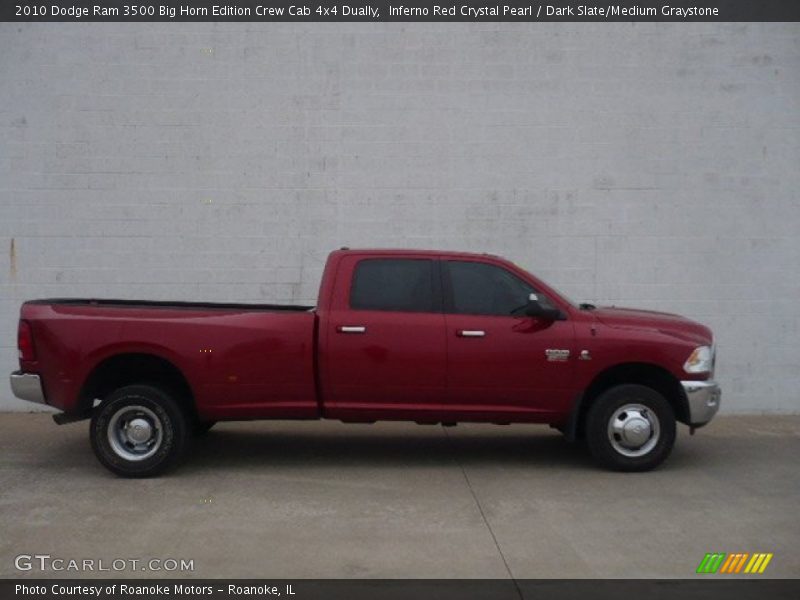 Inferno Red Crystal Pearl / Dark Slate/Medium Graystone 2010 Dodge Ram 3500 Big Horn Edition Crew Cab 4x4 Dually
