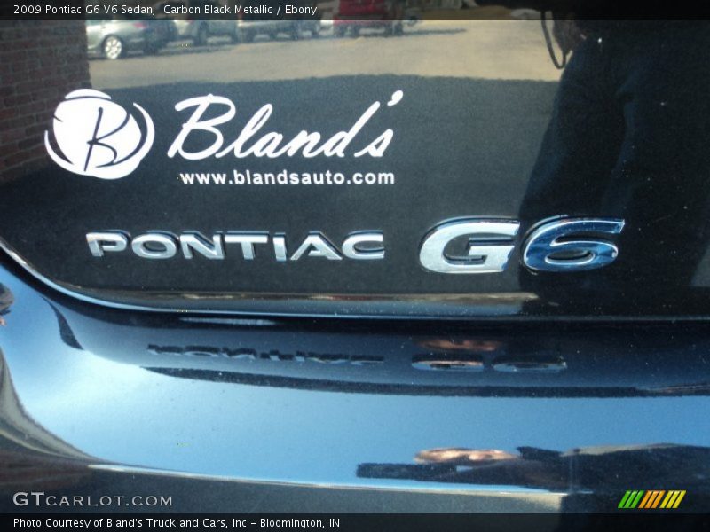 Carbon Black Metallic / Ebony 2009 Pontiac G6 V6 Sedan