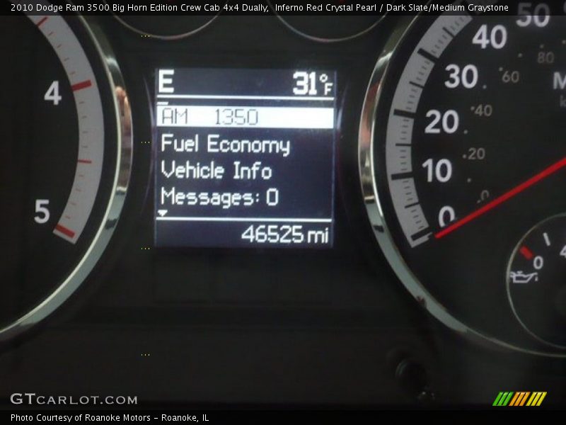 Inferno Red Crystal Pearl / Dark Slate/Medium Graystone 2010 Dodge Ram 3500 Big Horn Edition Crew Cab 4x4 Dually