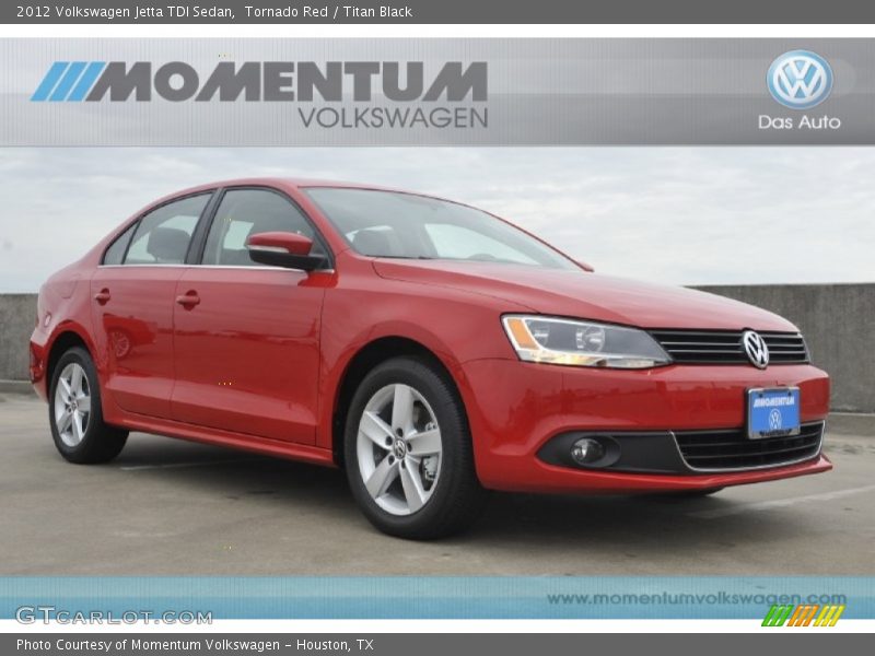 Tornado Red / Titan Black 2012 Volkswagen Jetta TDI Sedan