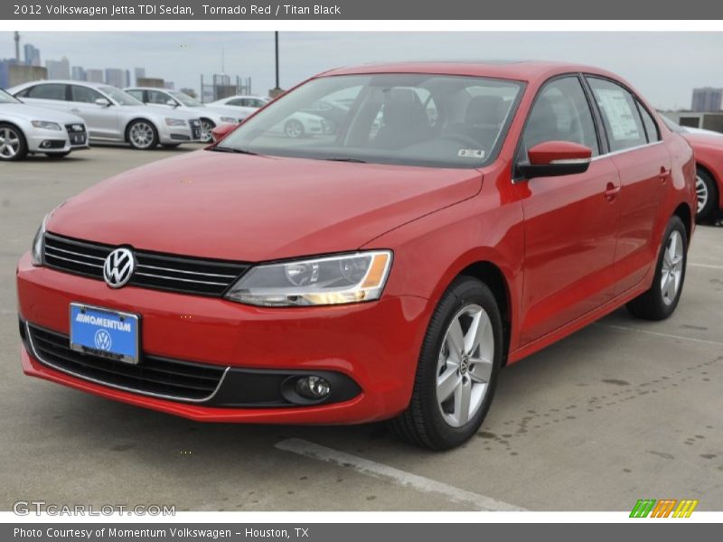 Tornado Red / Titan Black 2012 Volkswagen Jetta TDI Sedan