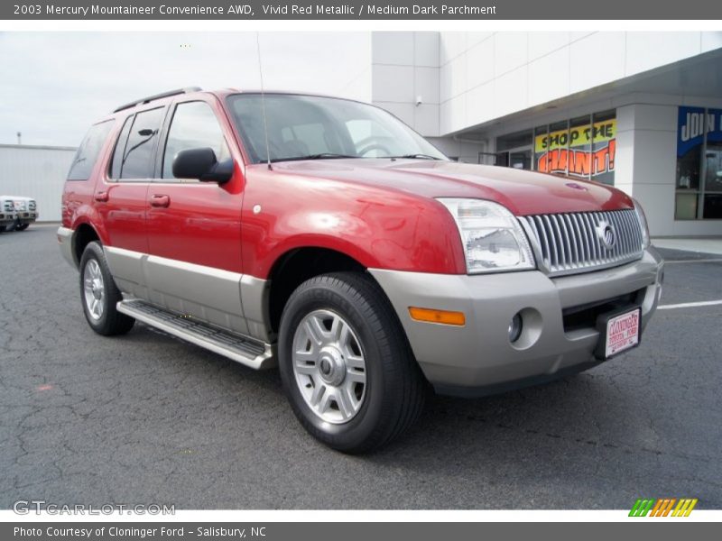 Vivid Red Metallic / Medium Dark Parchment 2003 Mercury Mountaineer Convenience AWD