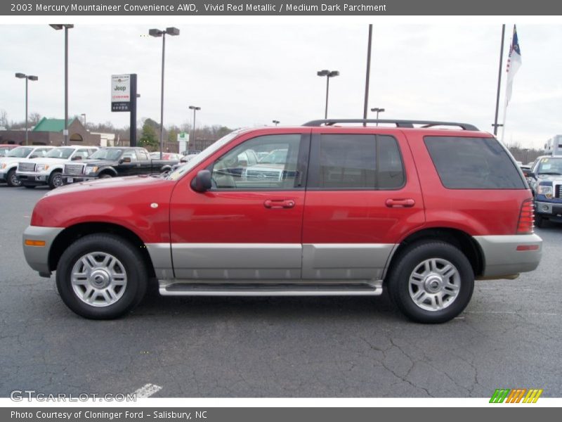 Vivid Red Metallic / Medium Dark Parchment 2003 Mercury Mountaineer Convenience AWD