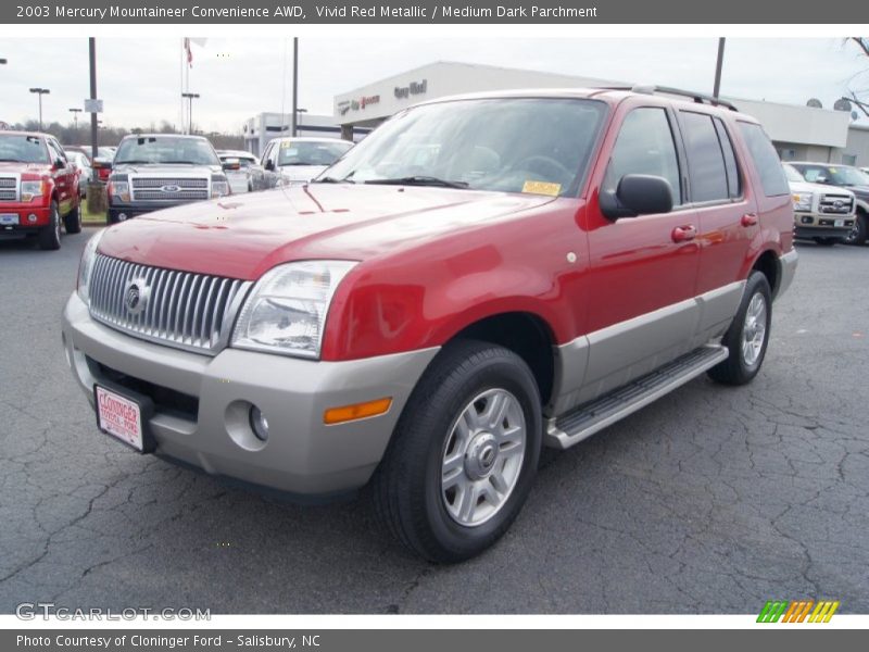 Vivid Red Metallic / Medium Dark Parchment 2003 Mercury Mountaineer Convenience AWD
