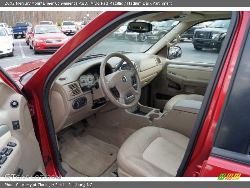 Vivid Red Metallic / Medium Dark Parchment 2003 Mercury Mountaineer Convenience AWD