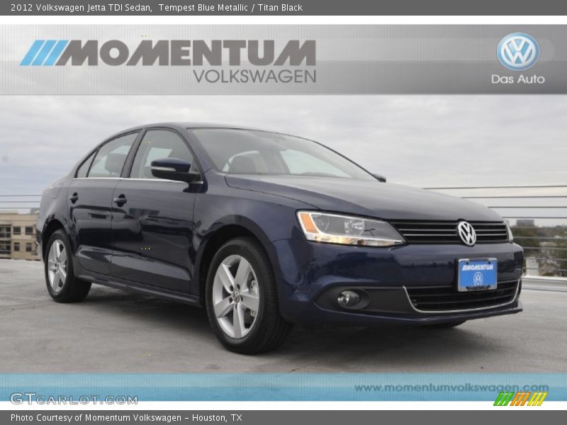 Tempest Blue Metallic / Titan Black 2012 Volkswagen Jetta TDI Sedan
