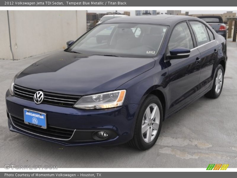 Tempest Blue Metallic / Titan Black 2012 Volkswagen Jetta TDI Sedan