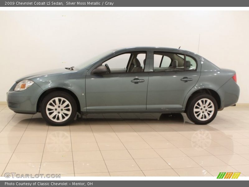 Silver Moss Metallic / Gray 2009 Chevrolet Cobalt LS Sedan