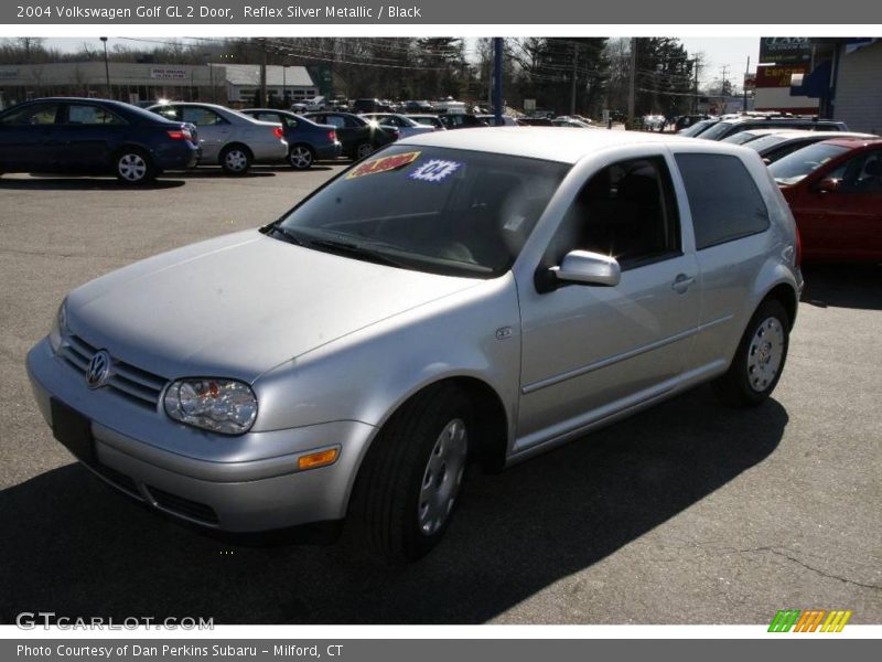 Reflex Silver Metallic / Black 2004 Volkswagen Golf GL 2 Door