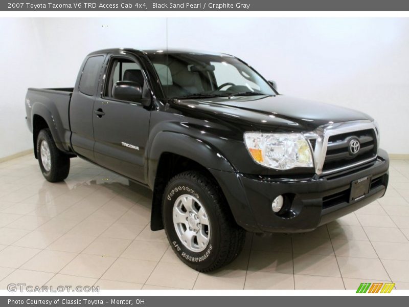 Black Sand Pearl / Graphite Gray 2007 Toyota Tacoma V6 TRD Access Cab 4x4