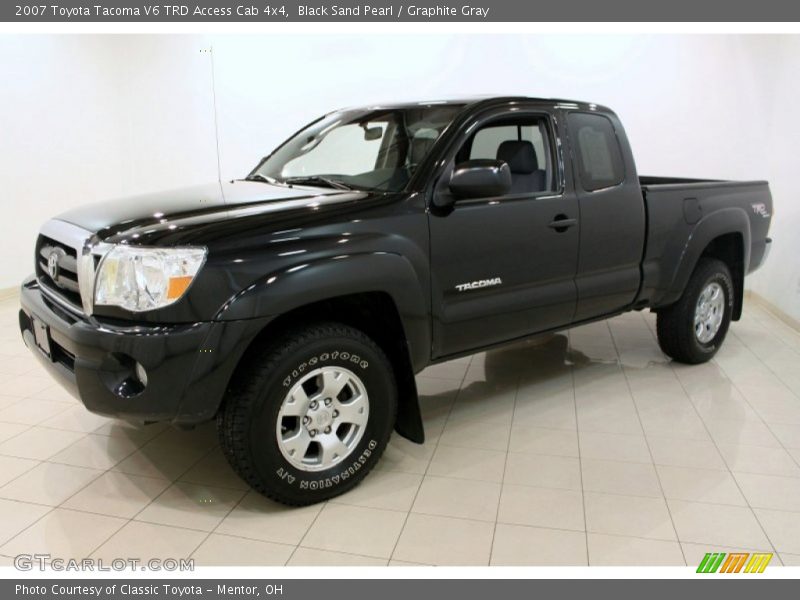 Black Sand Pearl / Graphite Gray 2007 Toyota Tacoma V6 TRD Access Cab 4x4