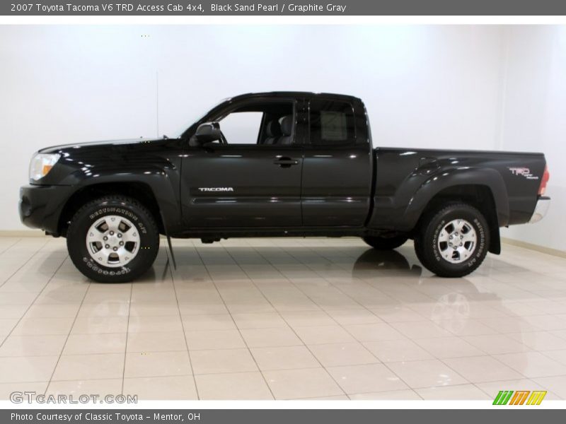 Black Sand Pearl / Graphite Gray 2007 Toyota Tacoma V6 TRD Access Cab 4x4