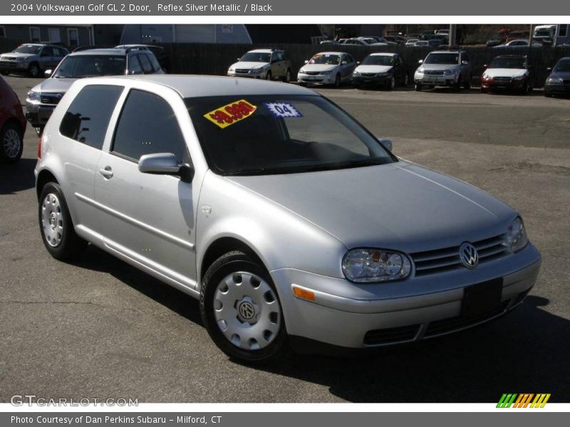 Reflex Silver Metallic / Black 2004 Volkswagen Golf GL 2 Door