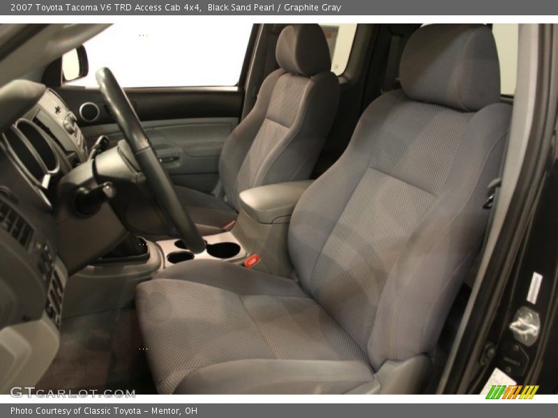 Black Sand Pearl / Graphite Gray 2007 Toyota Tacoma V6 TRD Access Cab 4x4