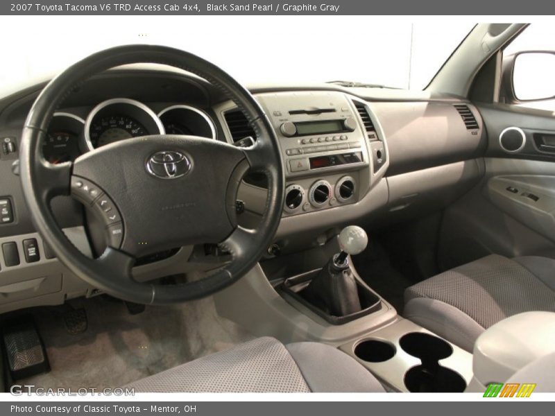 Black Sand Pearl / Graphite Gray 2007 Toyota Tacoma V6 TRD Access Cab 4x4