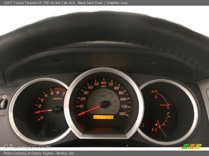 Black Sand Pearl / Graphite Gray 2007 Toyota Tacoma V6 TRD Access Cab 4x4