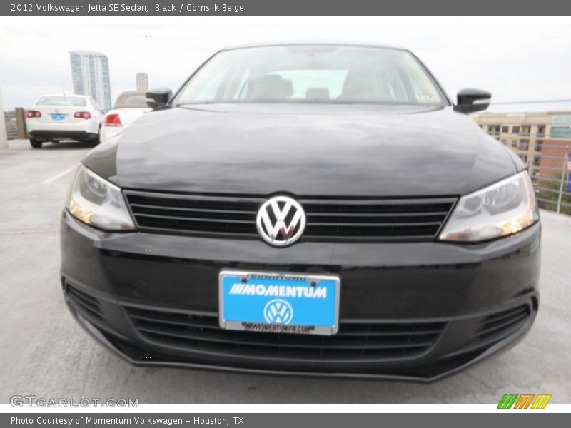 Black / Cornsilk Beige 2012 Volkswagen Jetta SE Sedan