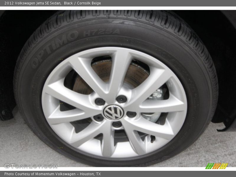 Black / Cornsilk Beige 2012 Volkswagen Jetta SE Sedan