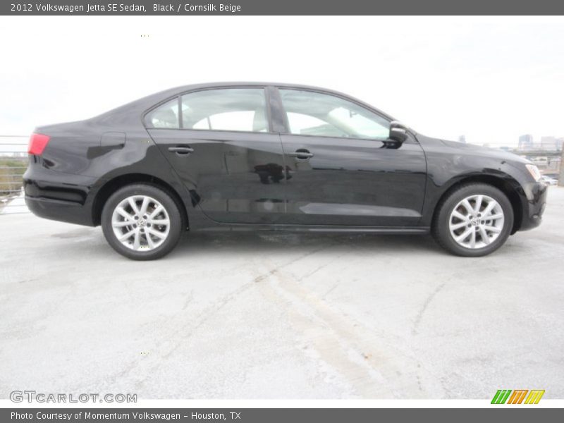 Black / Cornsilk Beige 2012 Volkswagen Jetta SE Sedan