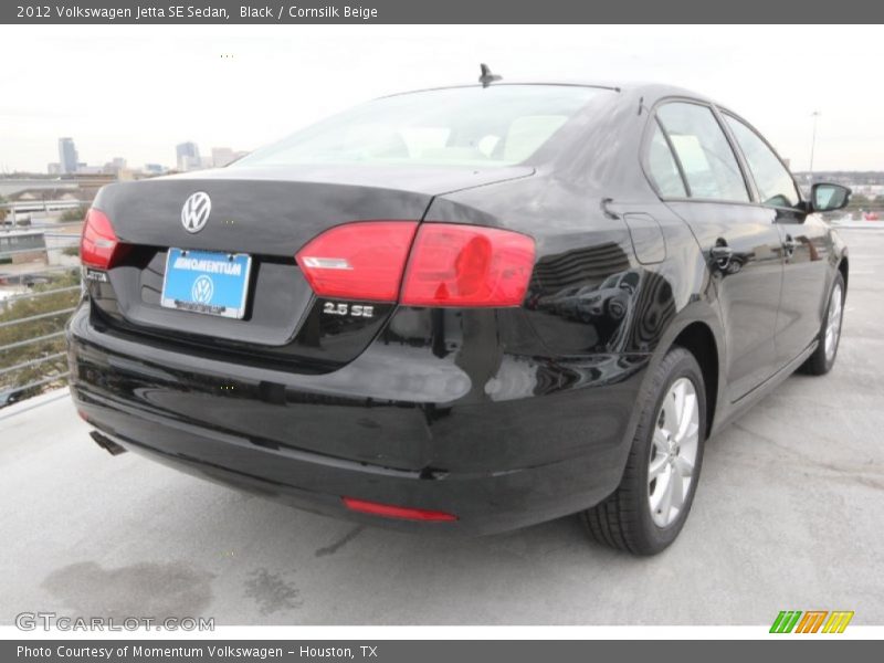 Black / Cornsilk Beige 2012 Volkswagen Jetta SE Sedan