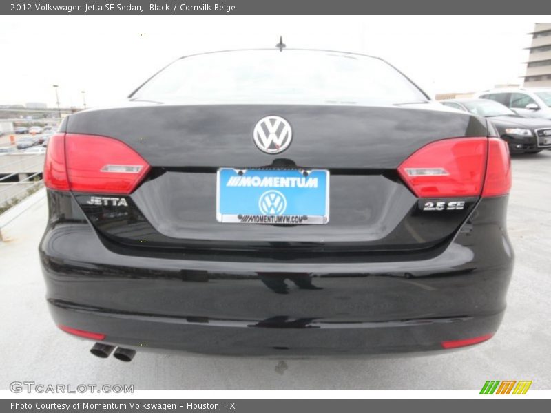 Black / Cornsilk Beige 2012 Volkswagen Jetta SE Sedan
