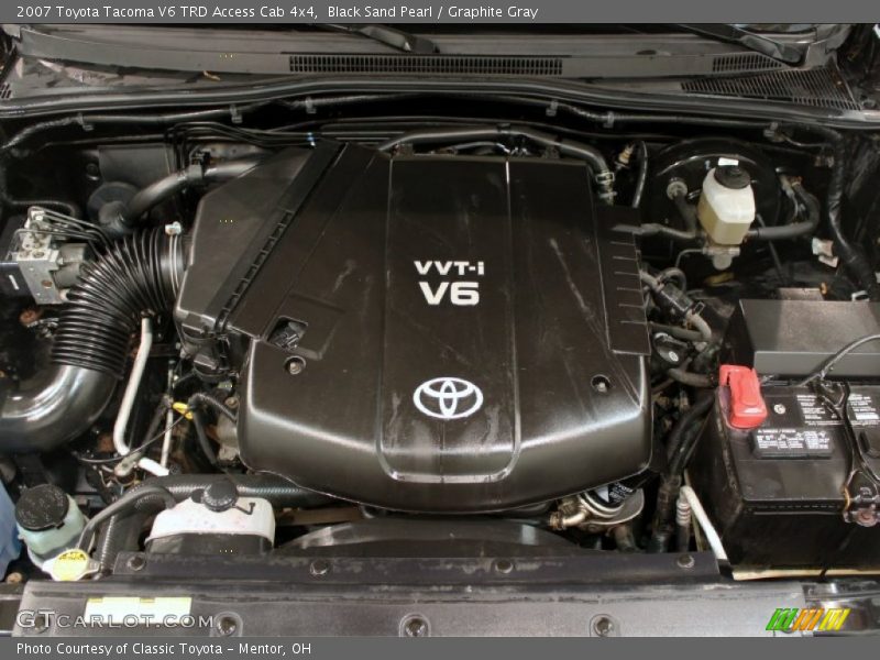 Black Sand Pearl / Graphite Gray 2007 Toyota Tacoma V6 TRD Access Cab 4x4