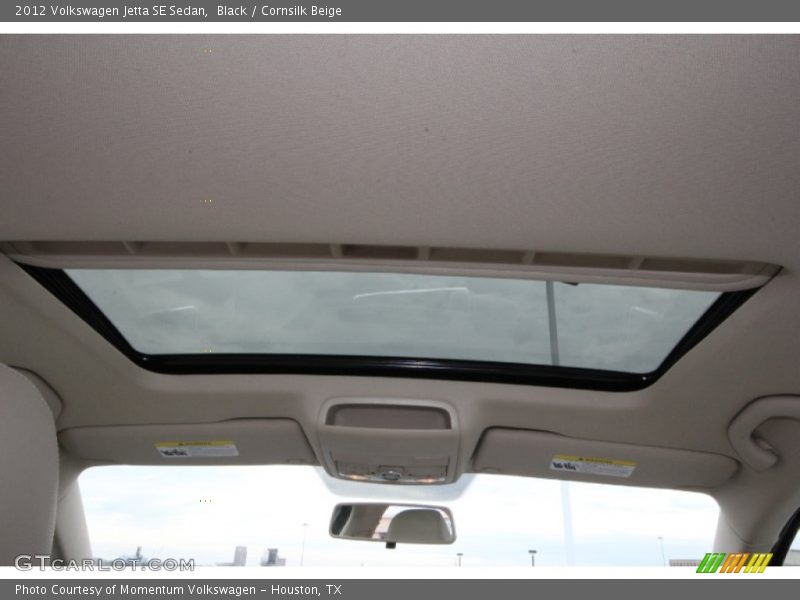 Black / Cornsilk Beige 2012 Volkswagen Jetta SE Sedan