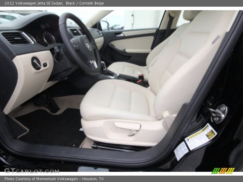 Black / Cornsilk Beige 2012 Volkswagen Jetta SE Sedan