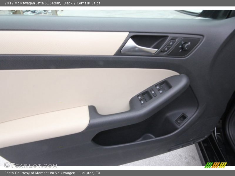 Black / Cornsilk Beige 2012 Volkswagen Jetta SE Sedan