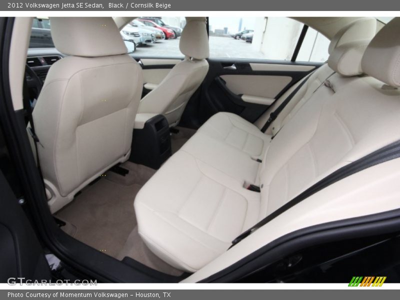 Black / Cornsilk Beige 2012 Volkswagen Jetta SE Sedan
