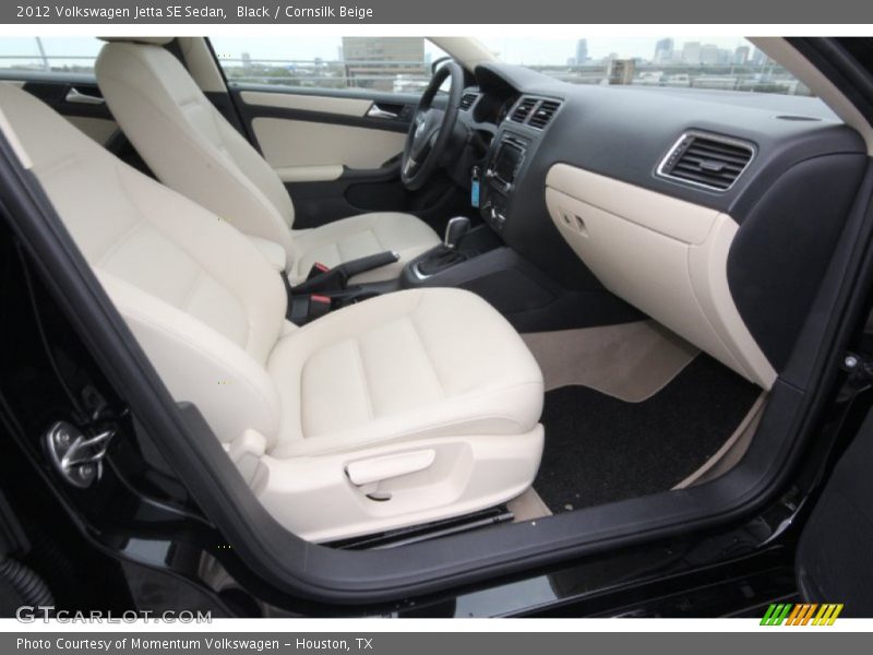 Black / Cornsilk Beige 2012 Volkswagen Jetta SE Sedan