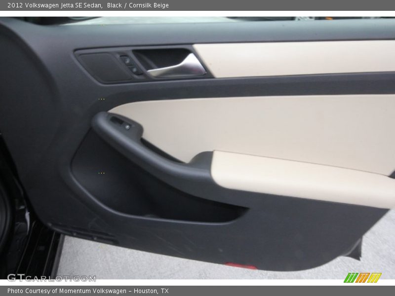 Black / Cornsilk Beige 2012 Volkswagen Jetta SE Sedan