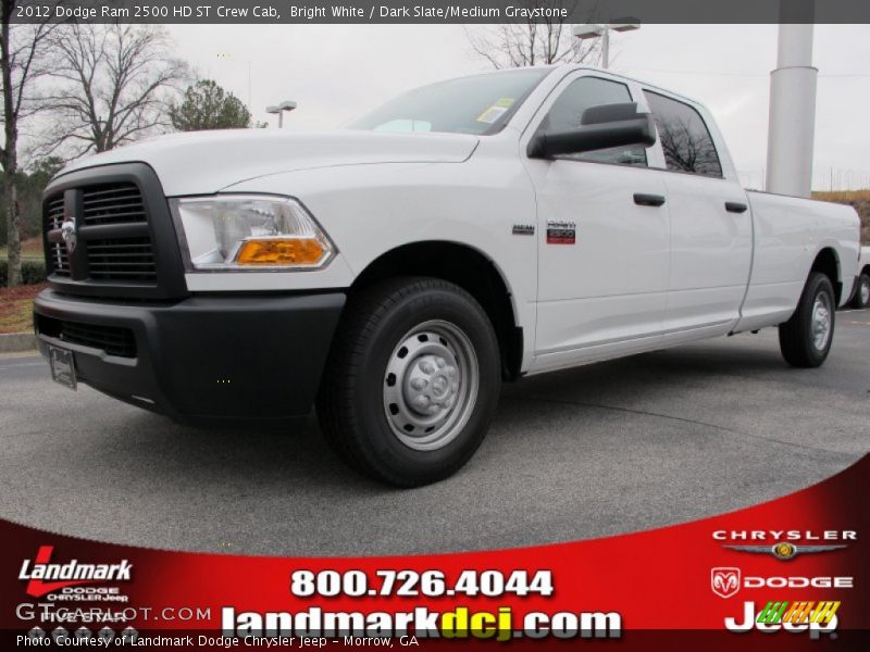 Bright White / Dark Slate/Medium Graystone 2012 Dodge Ram 2500 HD ST Crew Cab