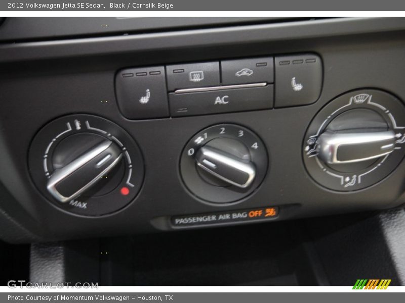 Black / Cornsilk Beige 2012 Volkswagen Jetta SE Sedan