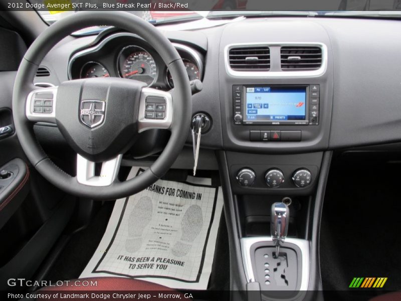 Blue Streak Pearl / Black/Red 2012 Dodge Avenger SXT Plus