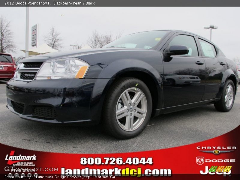 Blackberry Pearl / Black 2012 Dodge Avenger SXT