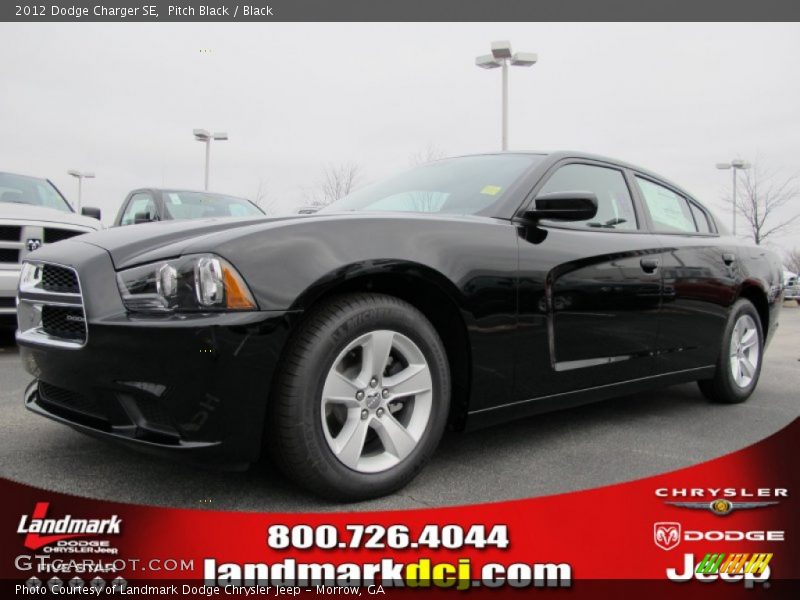 Pitch Black / Black 2012 Dodge Charger SE
