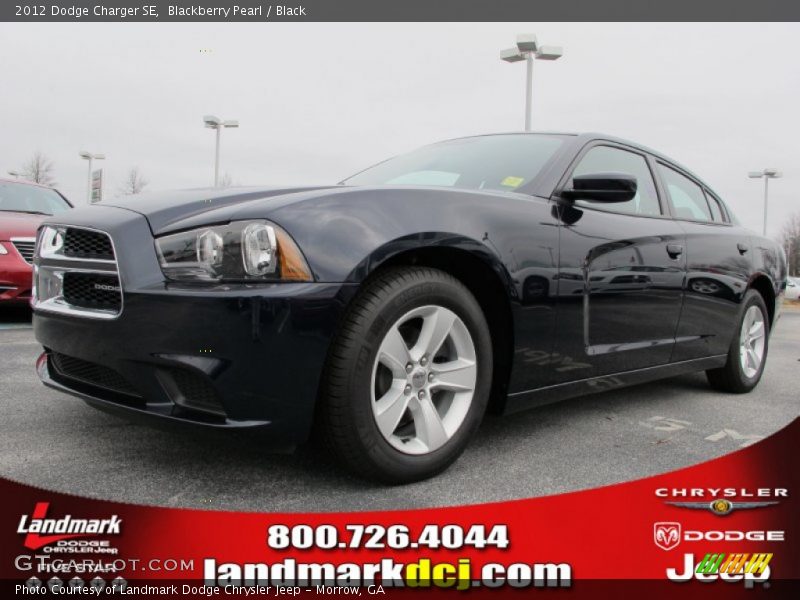 Blackberry Pearl / Black 2012 Dodge Charger SE